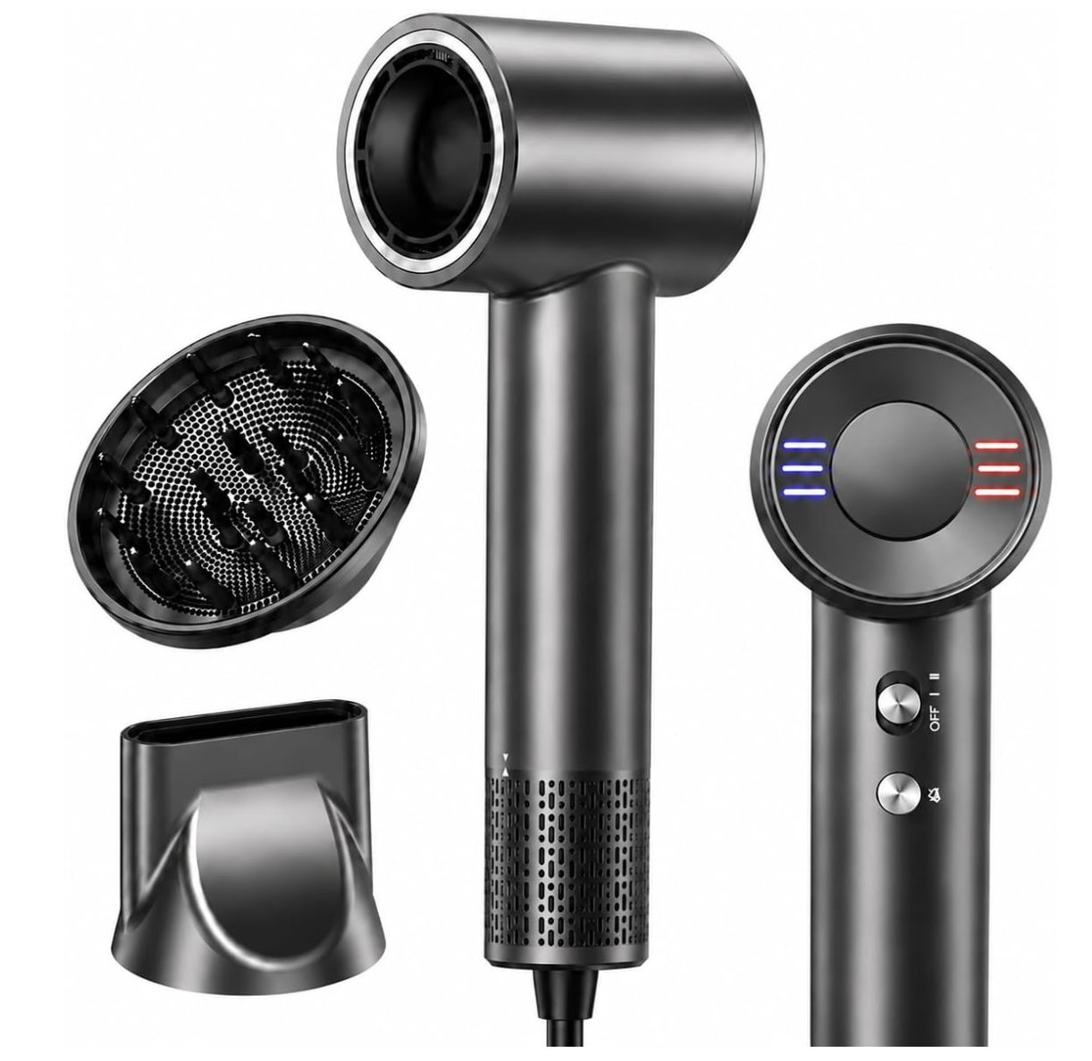 Dual Voltage Hair Dryer for Travel, 170,000 RPM High-Speed Blow Dryer