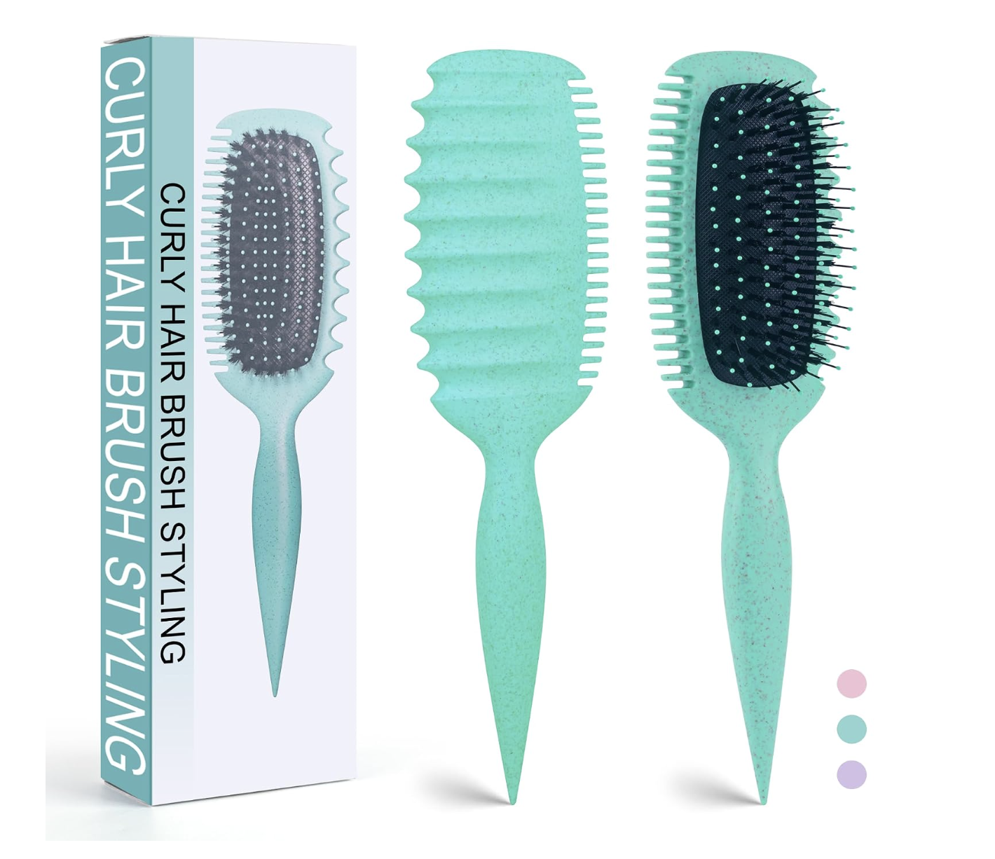 Curly Hair Brush for Detangling, Shaping & Defining Curls, Waves & Coils